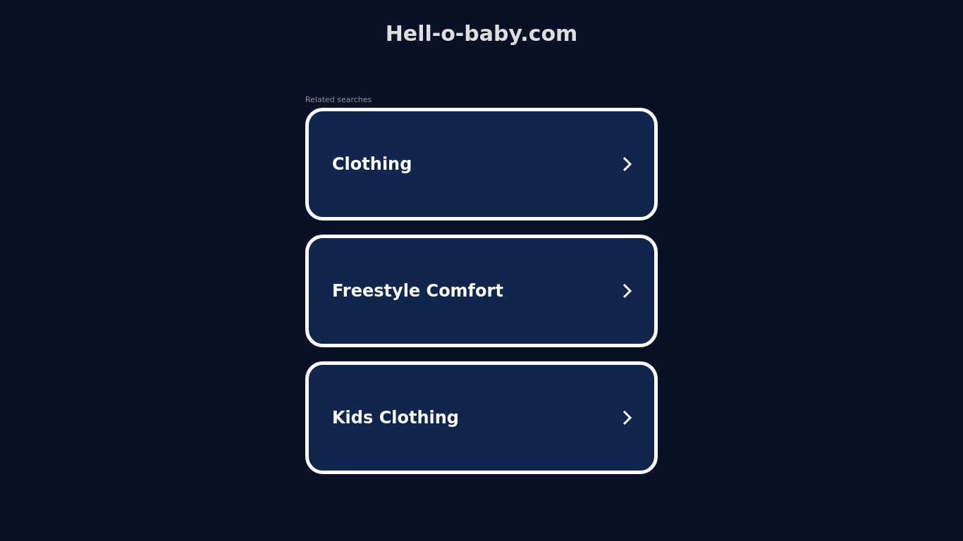 Hello Baby Landing page