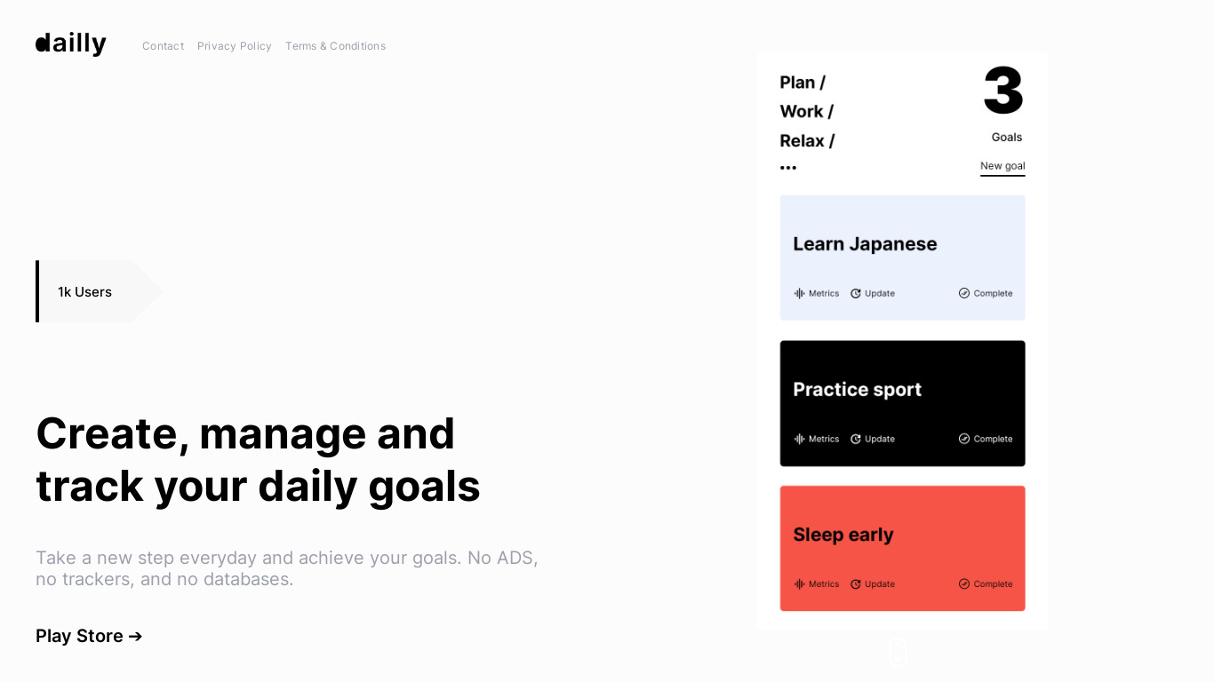 Dailly Landing page