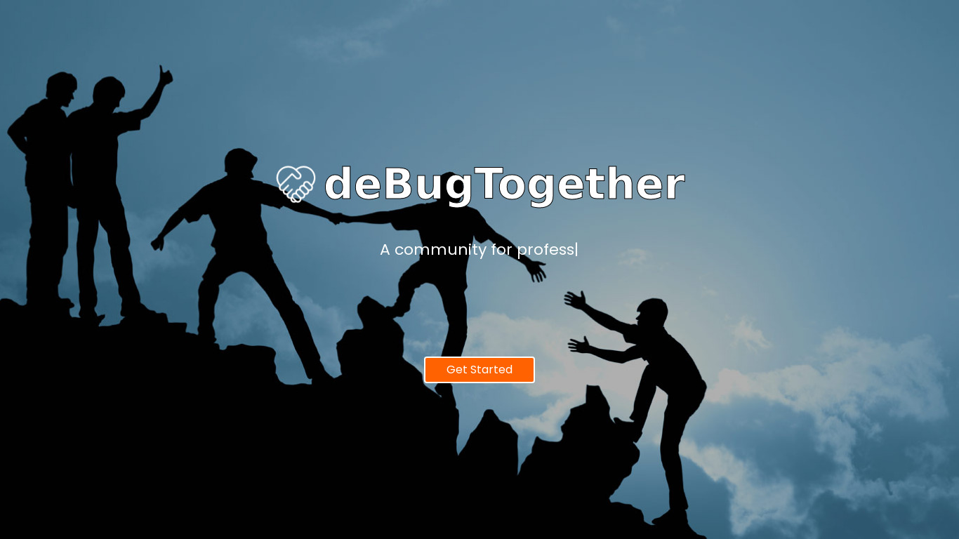 debugTogether Landing page