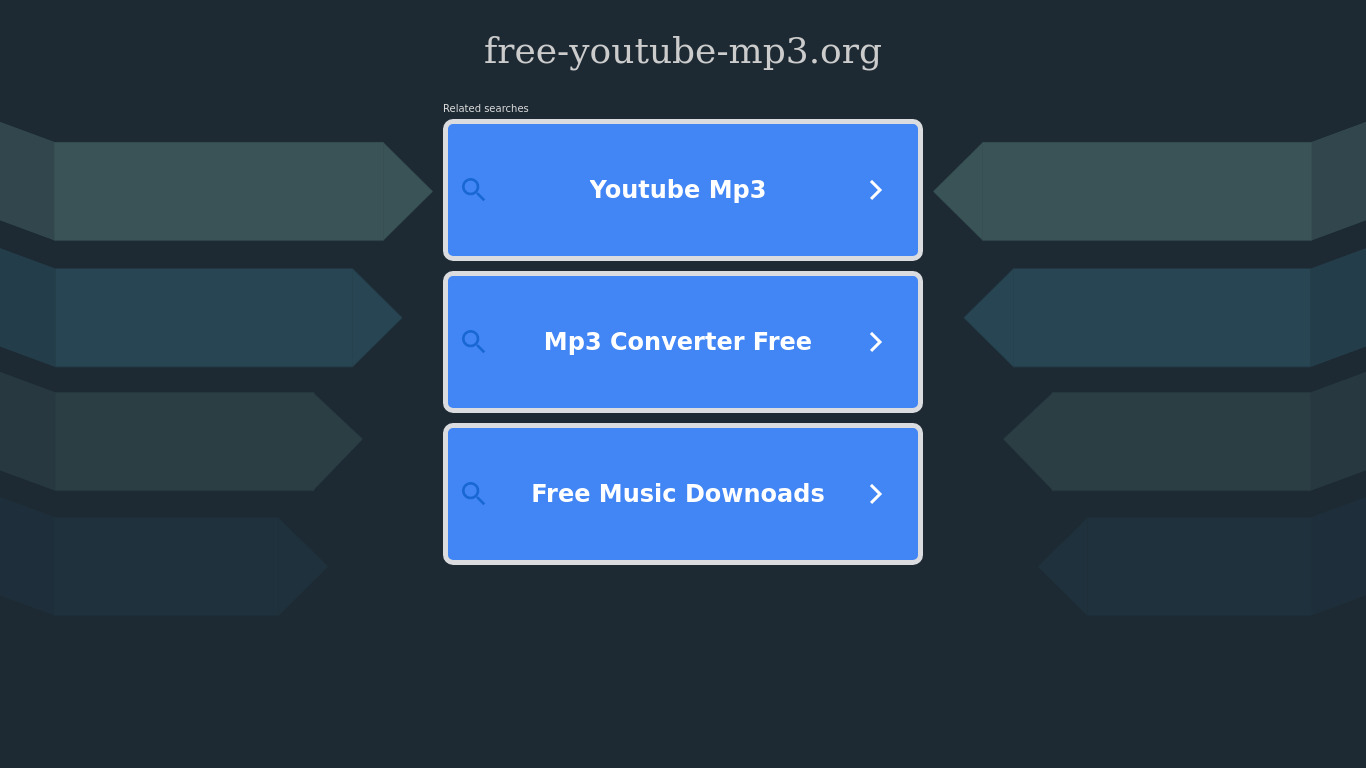 Free-YouTube-MP3.org Landing page
