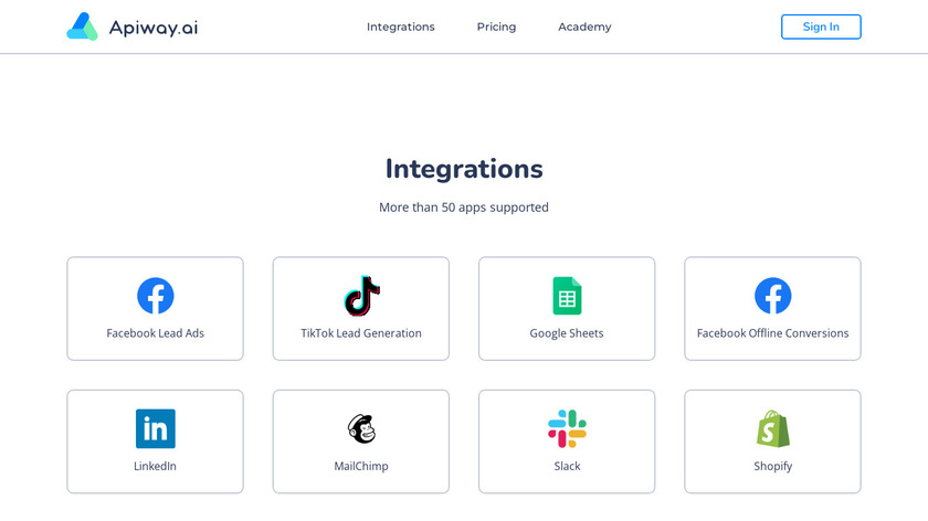 Apiway Landing Page