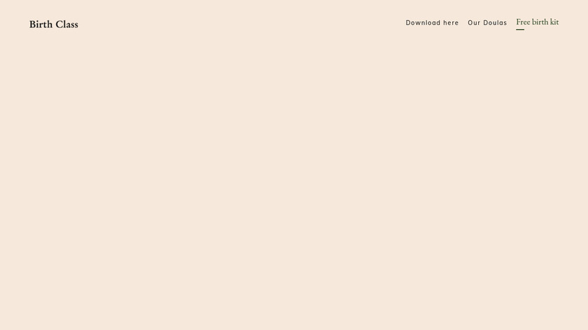 Birth Class Landing Page