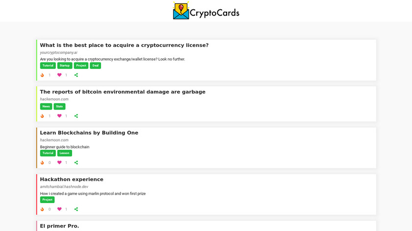 CryptoCards Landing Page