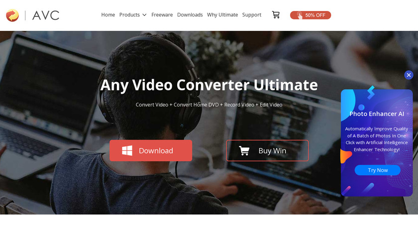 any-video-converter.com AVC Landing Page