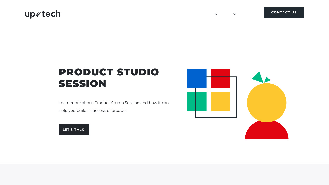 Product Studio Session Templates Landing page