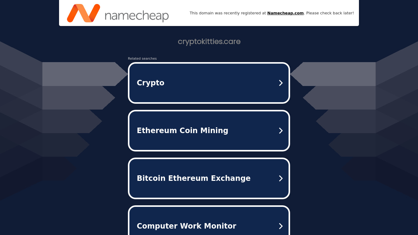 CryptoKitties.Care Landing page