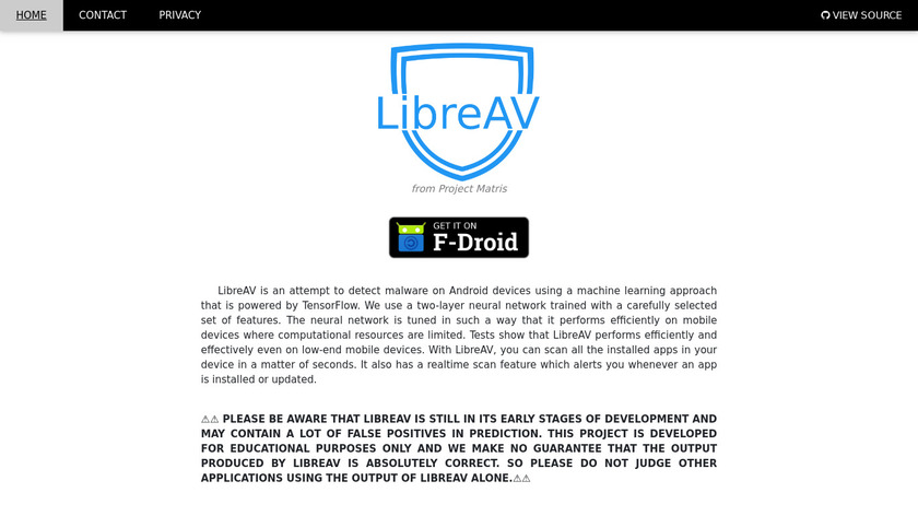 LibreAV Landing Page