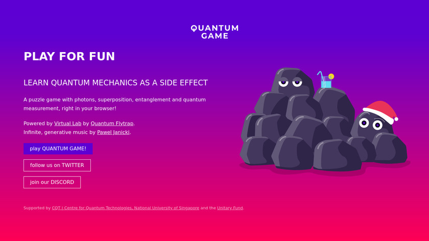 Quantum Game Landing Page