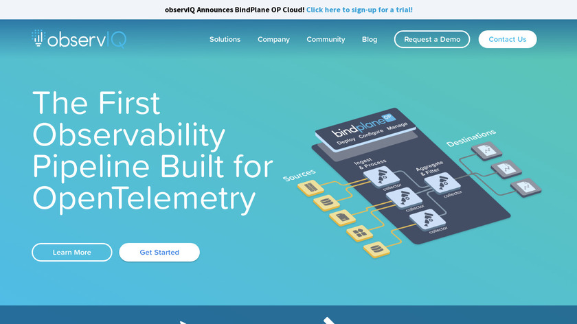 observIQ Cloud Landing Page