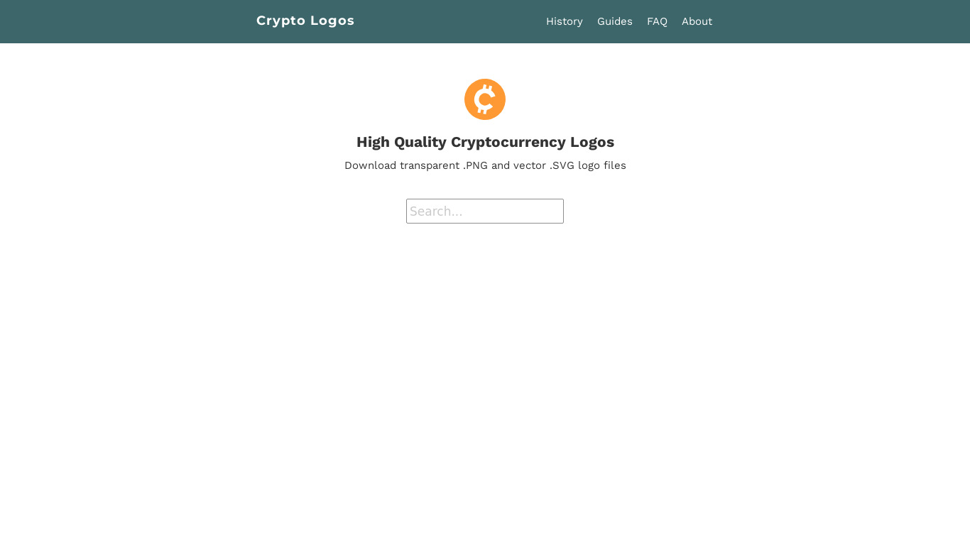 Crypto Logos Landing page