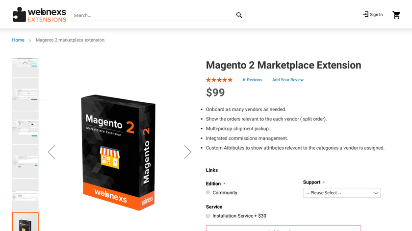 Webnexs Magento 2 Marketplace Extension Landing Page