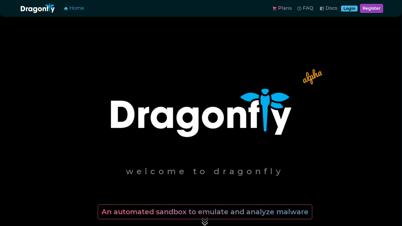 Dragonfly Landing page
