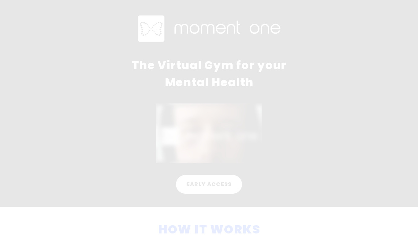 Moment One Landing page