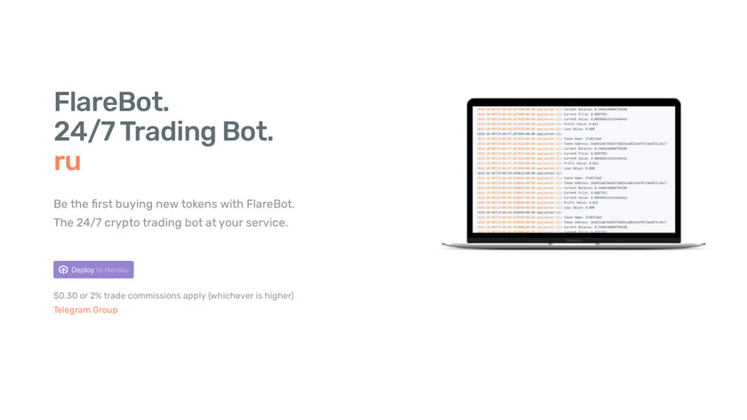 FlareBot Landing Page