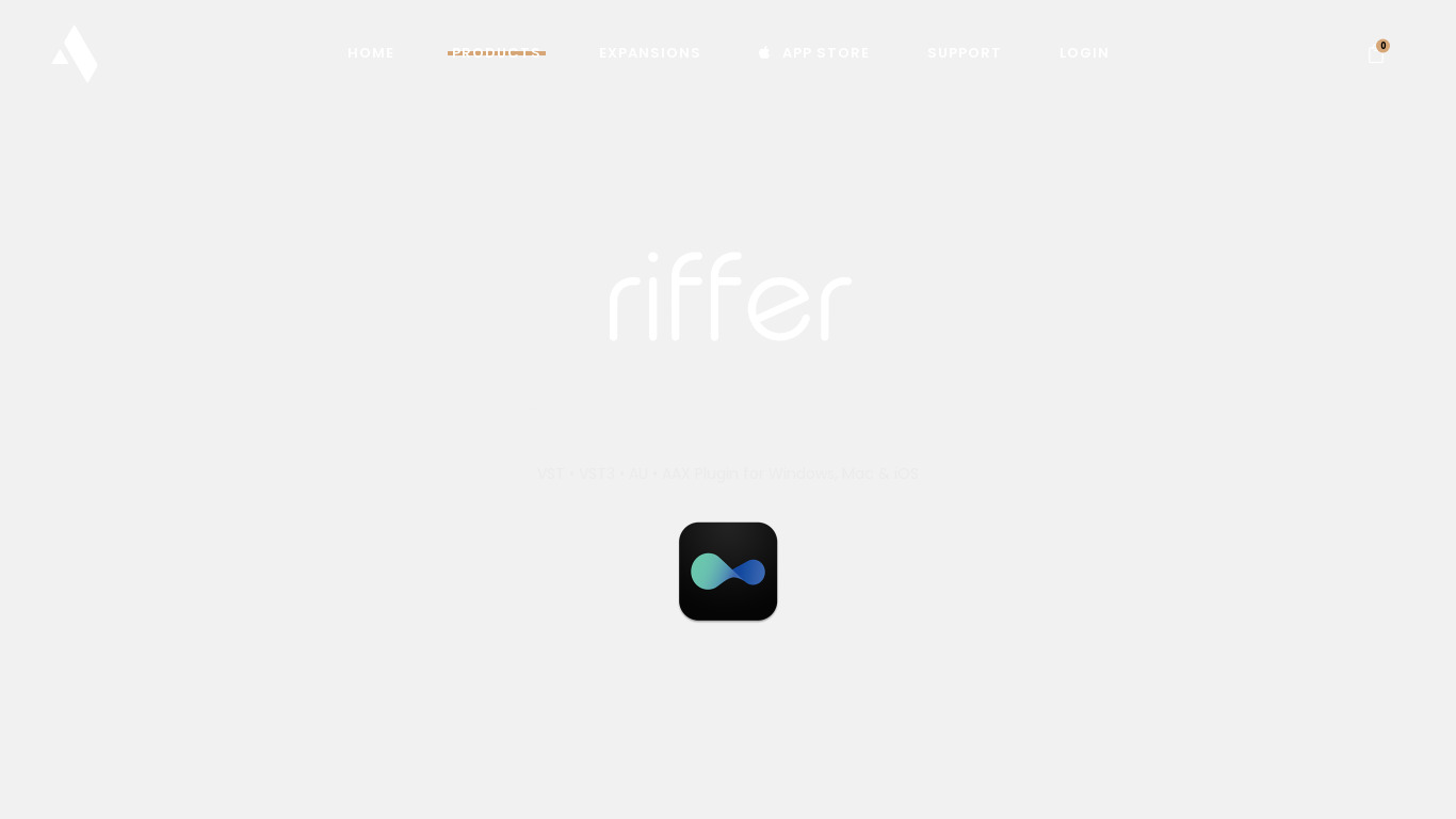 RIFFER by Audiomodern Landing page
