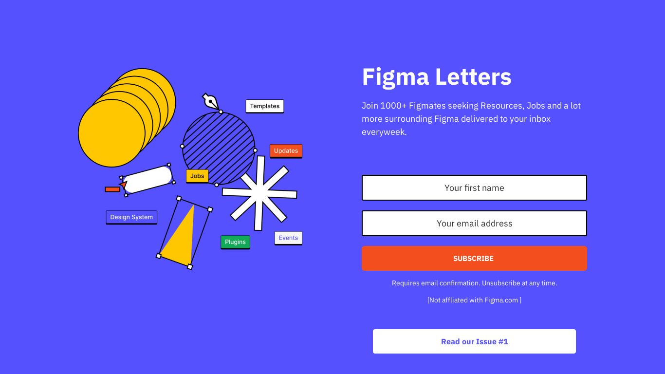 Figma Letters Landing page