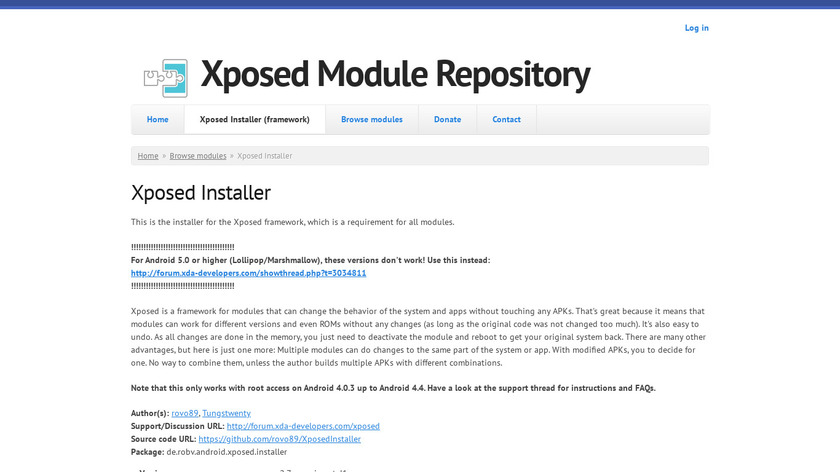 Xposed Framework Landing Page