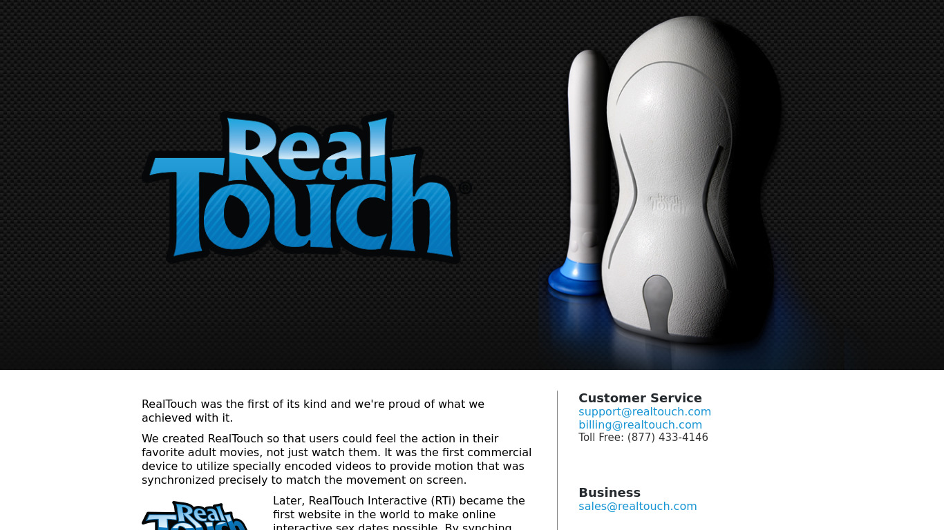 RealTouch (NSFW) Landing page