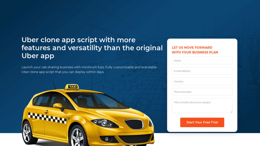 Uber Clone App Landing Page