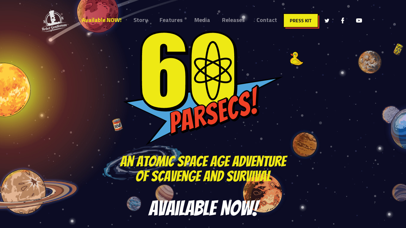 60 Parsecs! (Series) Landing page