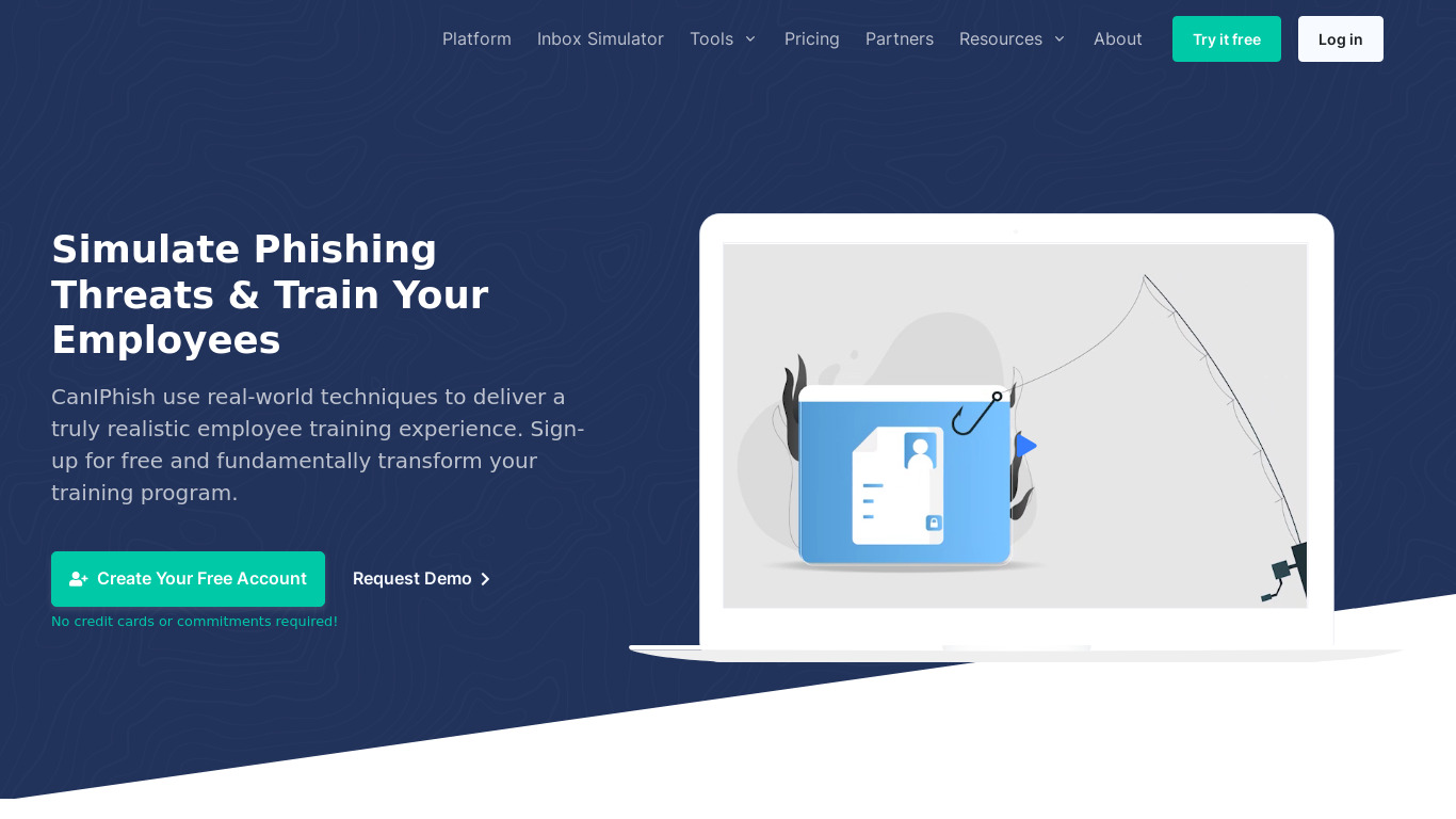 CanIPhish Landing page