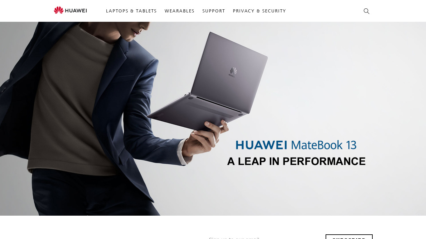 consumer.huawei.com Huawei Health Landing page