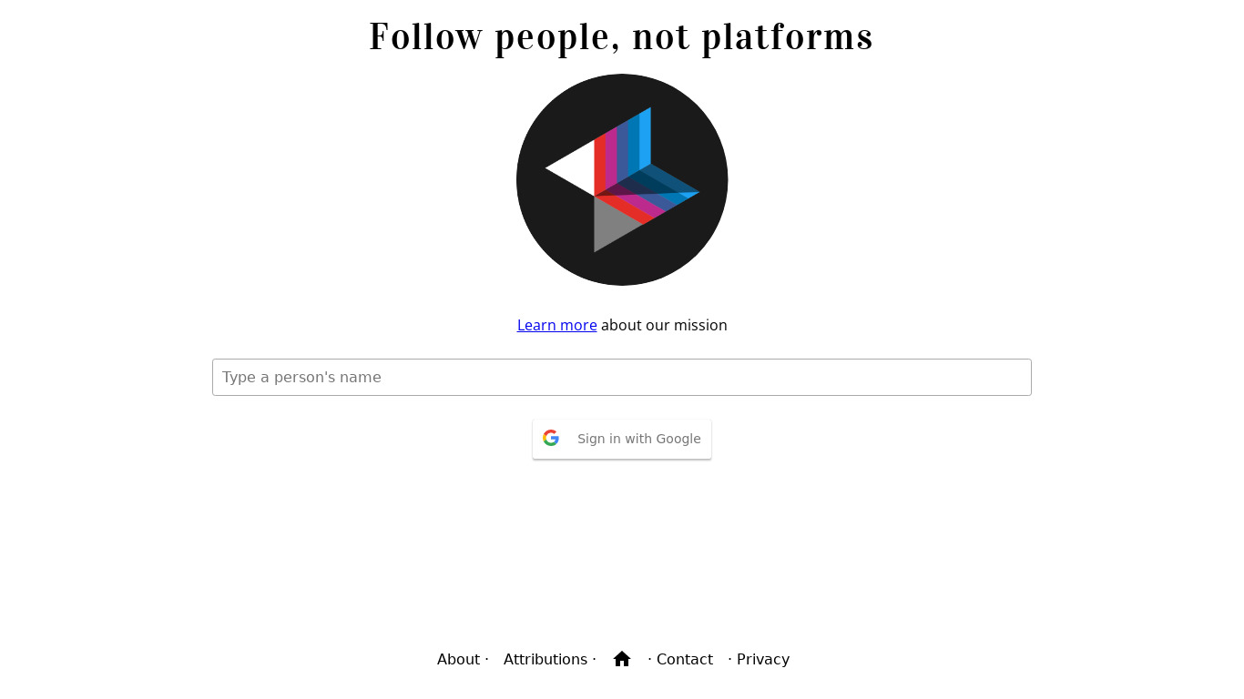 People Not Platforms Landing page