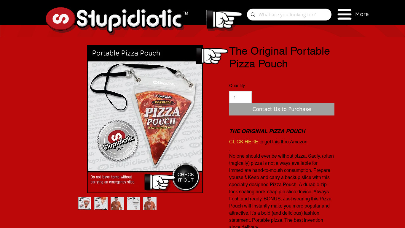 Pizza Pouch Landing page