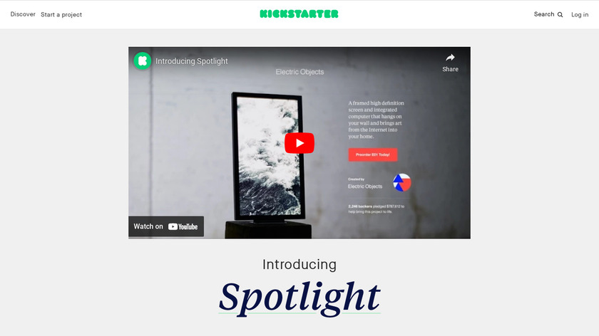 Kickstarter Spotlight Landing Page