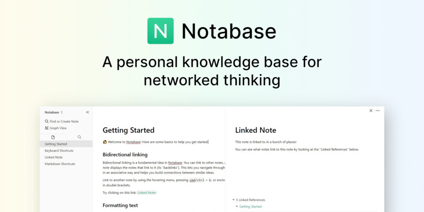 Notabase.io Landing Page