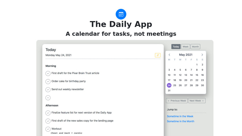 The Daily App Landing Page