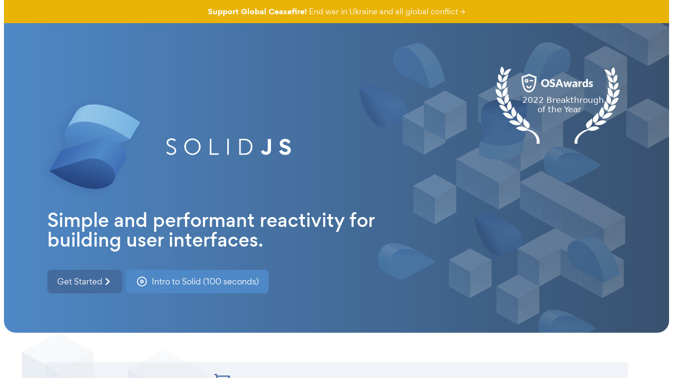 SolidJS Landing page