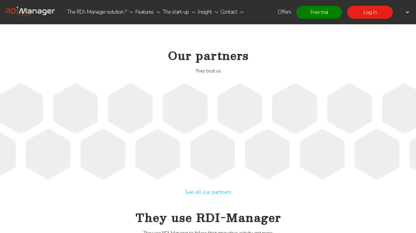 RDI-Manager Landing page