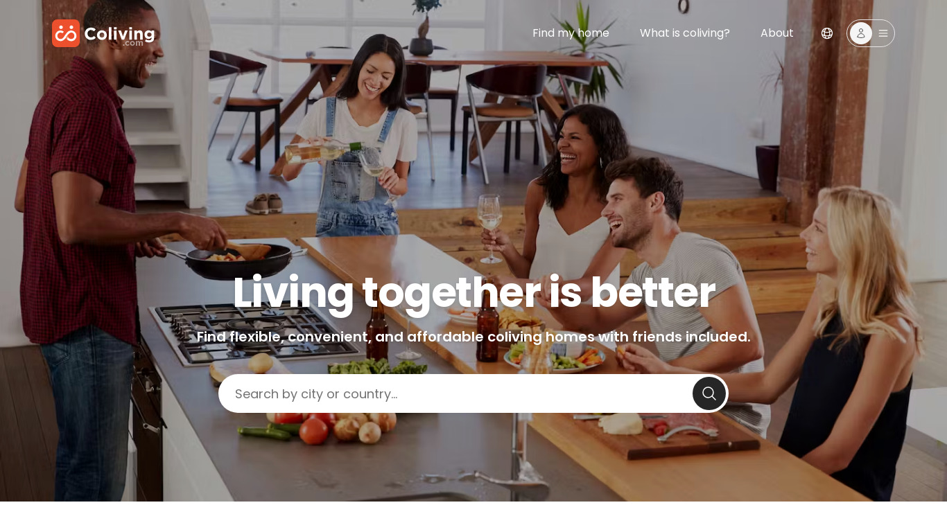 Coliving Landing page