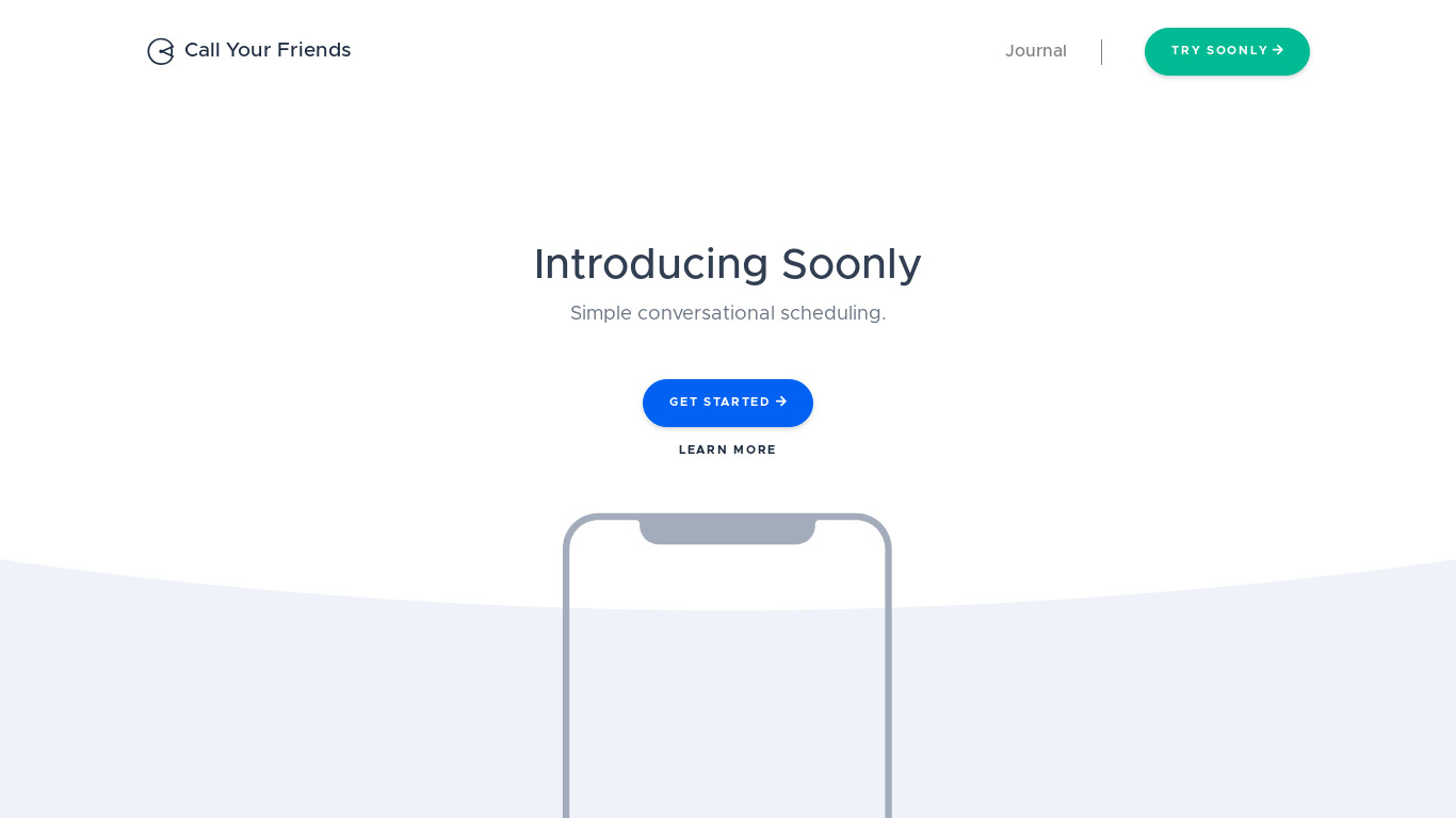 Soonly Landing page