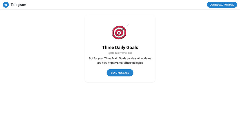 Three Daily Goals Landing Page