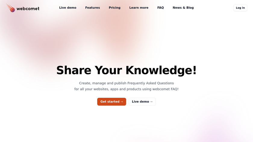 webcomet Landing Page