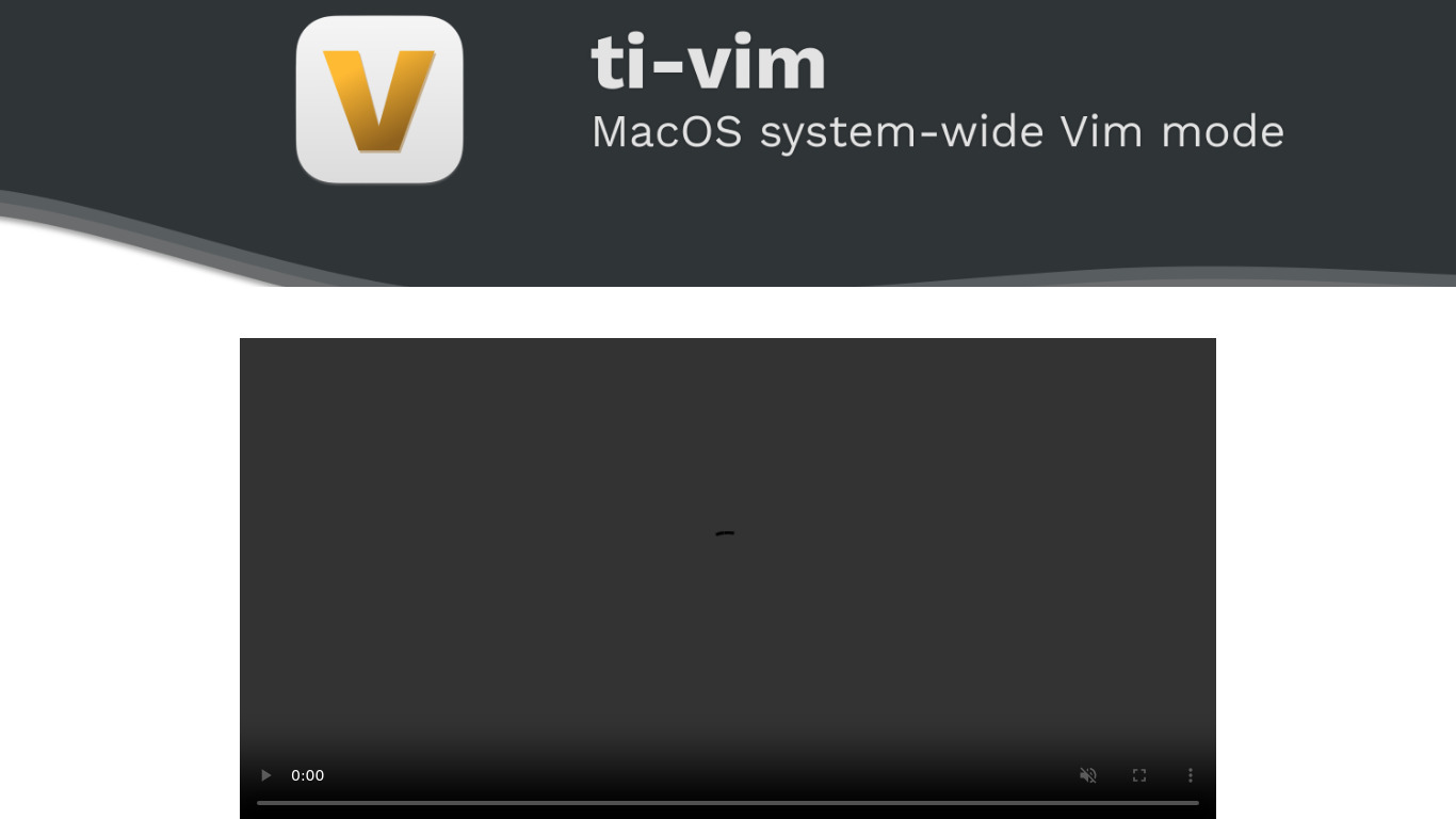 ti-vim Landing page