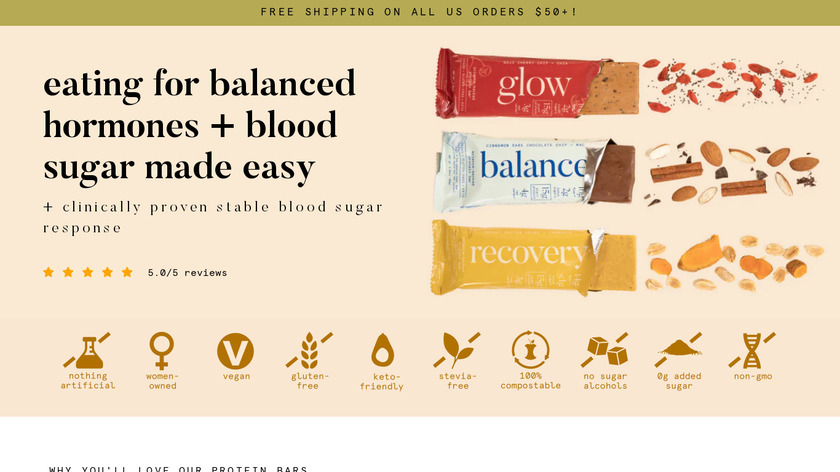 Resist Protein Bars Landing Page