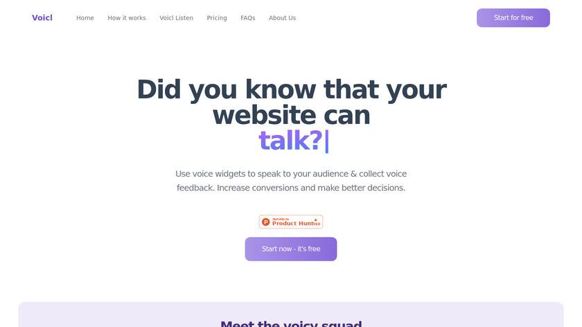 Voicl Landing Page