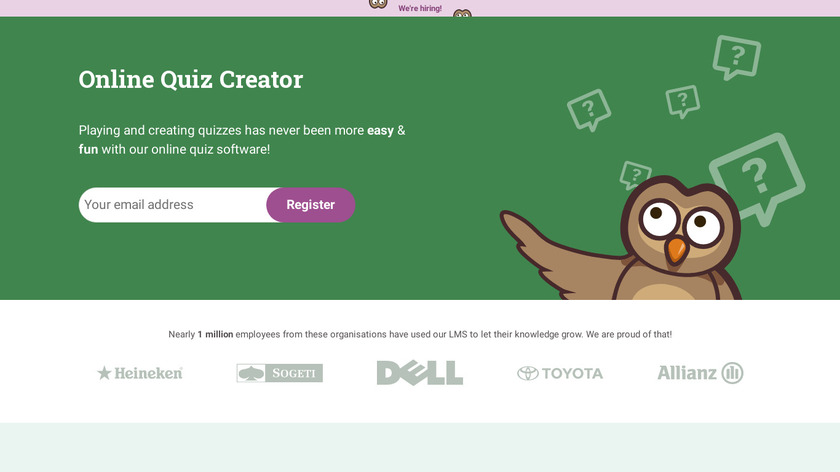 Online Quiz Creator Landing Page