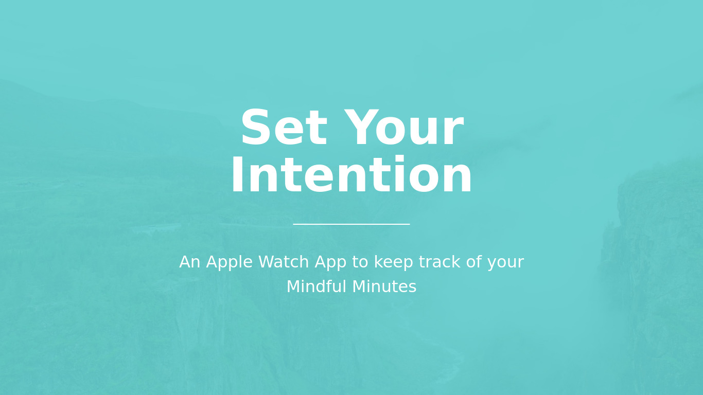 Set Your Intention Landing page