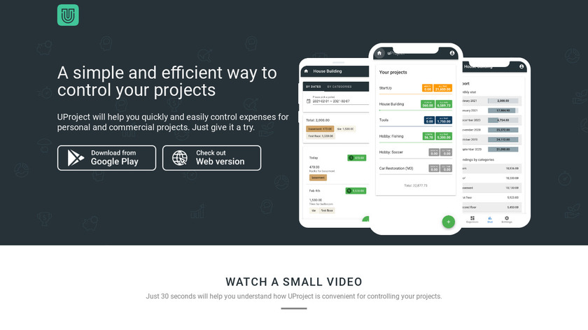 Uproject Landing Page