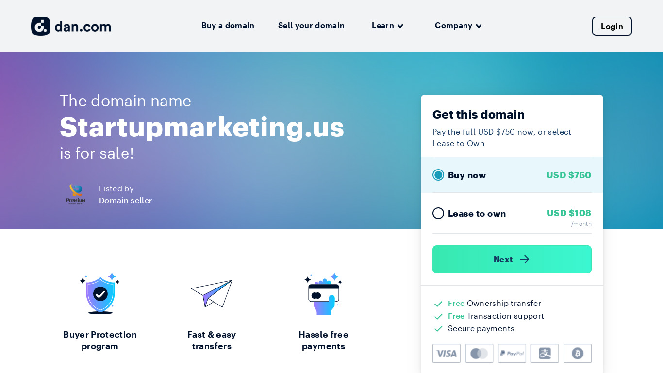 Startup Marketing US [discontinued] Landing page