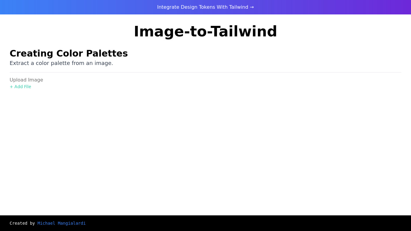 Image-to-Tailwind Landing page