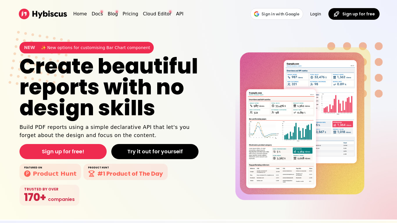 Hybiscus Landing page