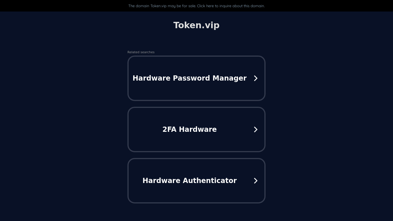 token.vip Token for Web Landing page