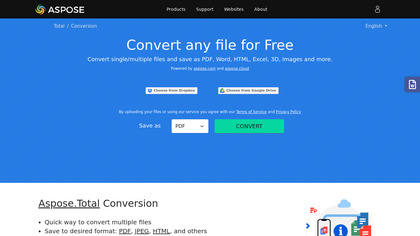 Aspose Total Conversion image