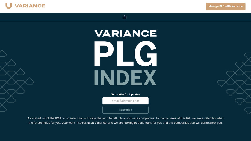 The PLG Index Landing Page