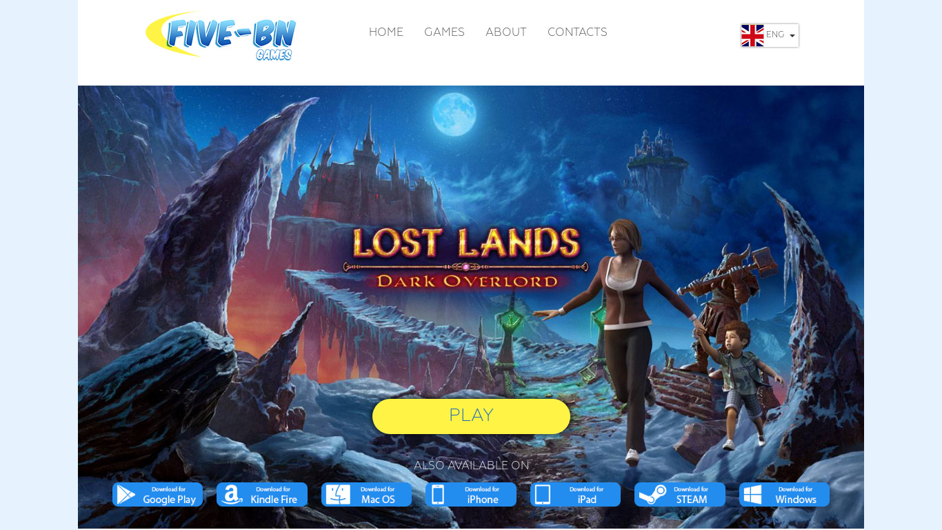 Lost Lands: Dark Overlord Landing page